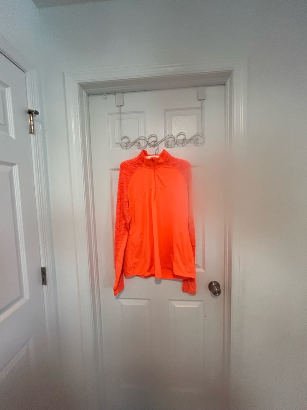 Danskin Now Neon Orange Active Quarter-Zip Pullover. Size XL